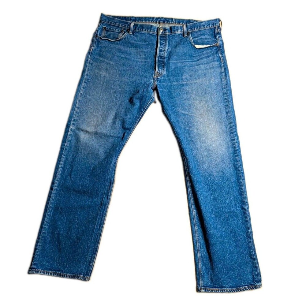 Levi's 501 Original Fit Jeans Men 42x32 Medium Blue Denim 2016 Actual 40x30